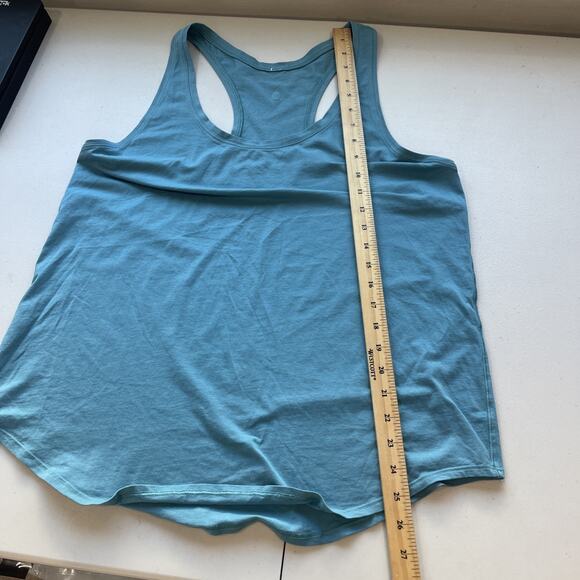 Lululemon Women Sz 12 Tank Tops Lot of 2 Cotton Black Teal Green Racer Back Both - Picture 3 of 13